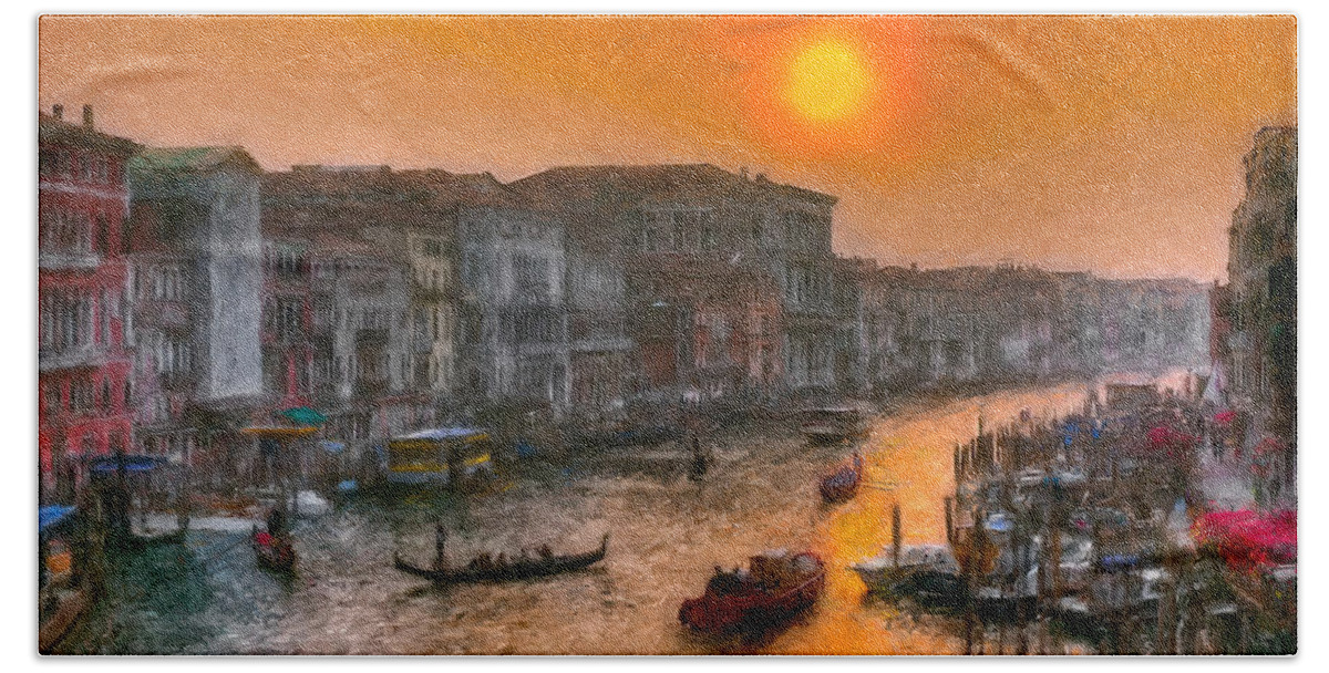 Venice Hand Towel featuring the photograph Riva del Ferro. Venezia #2 by Juan Carlos Ferro Duque
