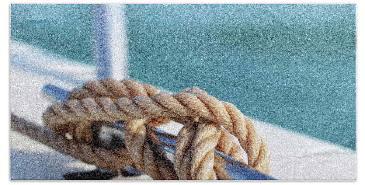 Sailors Knot Hand Towel featuring the photograph Sailor's Knot Square #1 by Laura Fasulo