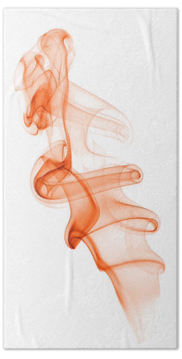 Abstract Hand Towel featuring the photograph smoke III by Joerg Lingnau