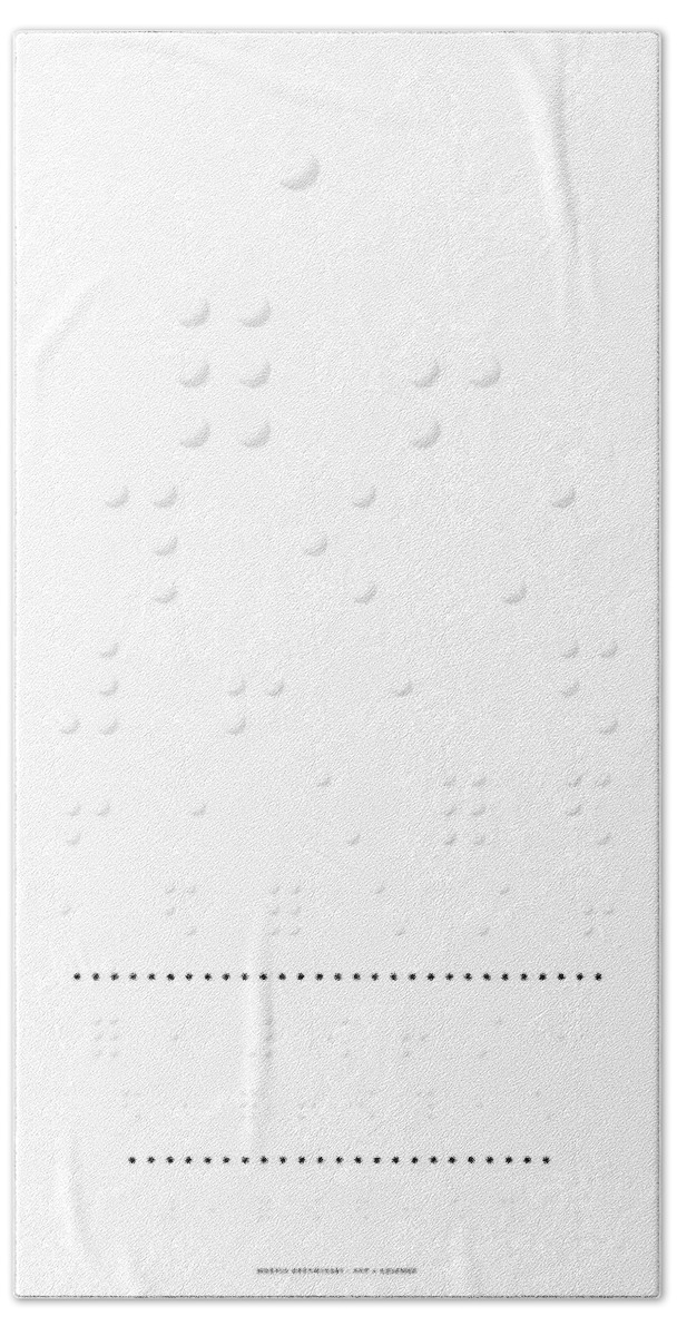 Snellen Chart Hand Towel featuring the digital art Snellen Chart - Braille #2 by Martin Krzywinski