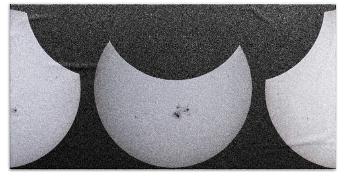 Sun Hand Towel featuring the photograph Solar Eclipse #2 by Mark Jackson
