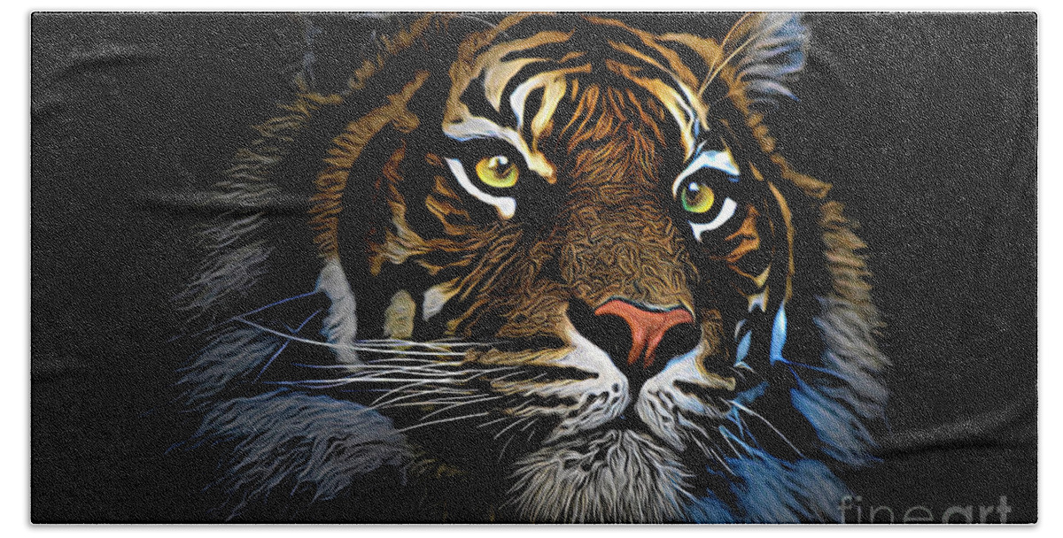 Animal Bath Sheet featuring the photograph Sumatran tiger #2 by Sheila Smart Fine Art Photography