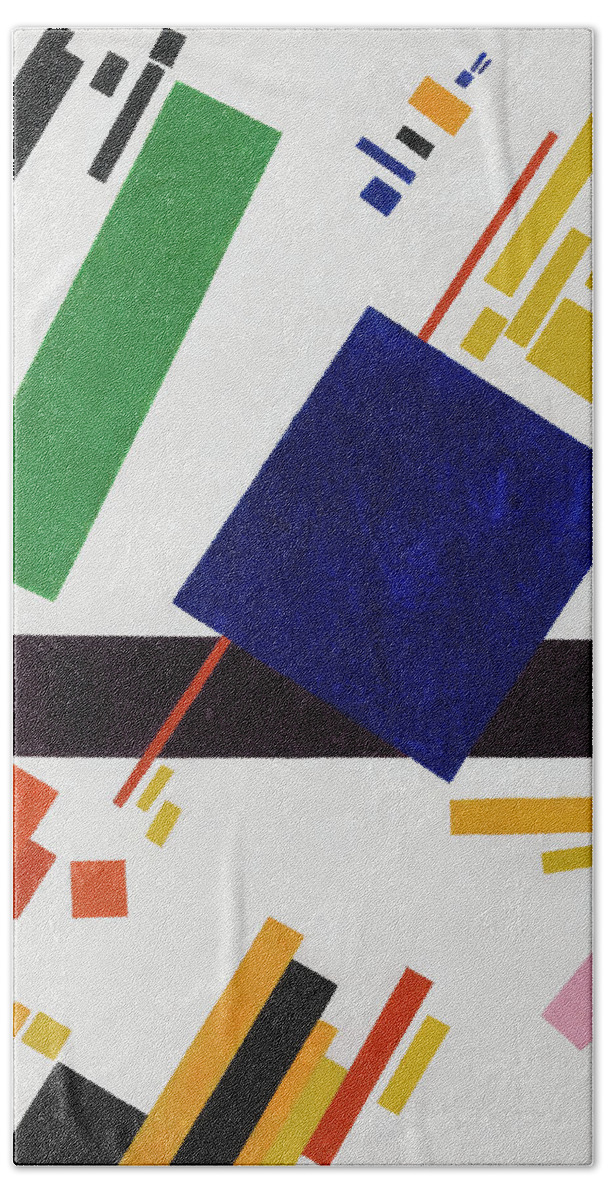 Geometry Bath Towel featuring the painting Suprematist Composition #2 by Kazimir Malevich