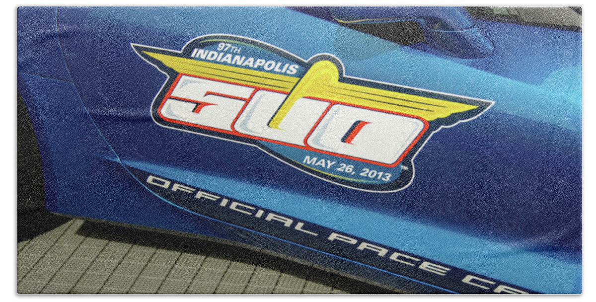 2013 Bath Towel featuring the photograph 2013 Indianapolis 500 Pace Car by Darrell Foster