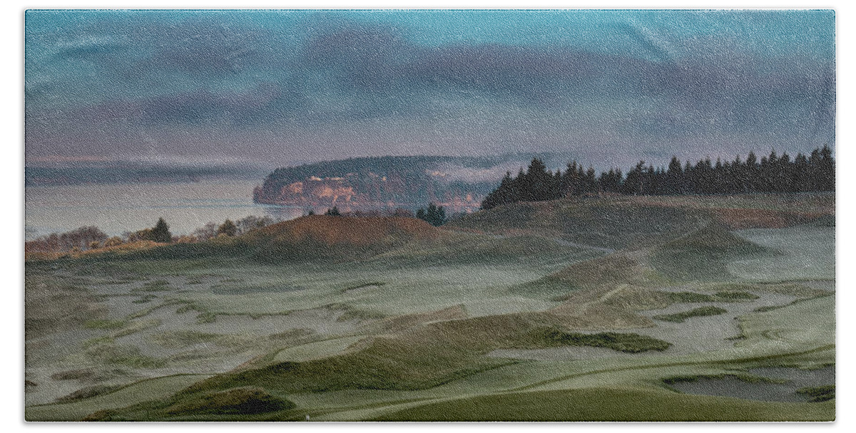 Golf Course Hand Towel featuring the photograph 2015 US Open - Chambers Bay VI by E Faithe Lester