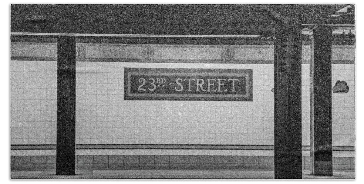 Nyc Bath Towel featuring the photograph 23rd Street Subway NYC by John McGraw
