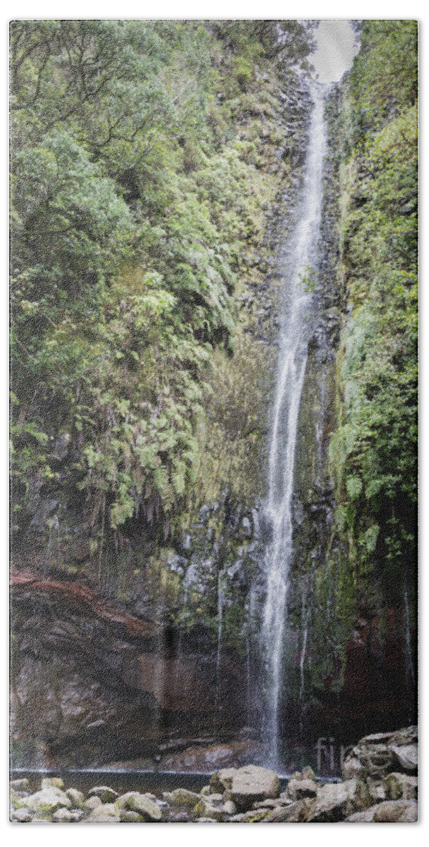 Madeira Hand Towel featuring the photograph 25 Fontes Levada Walk by Compuinfoto 