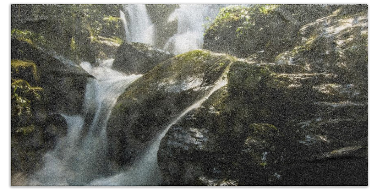 Waterfall Hand Towel featuring the photograph Waterfall scenery #25 by Carl Ning