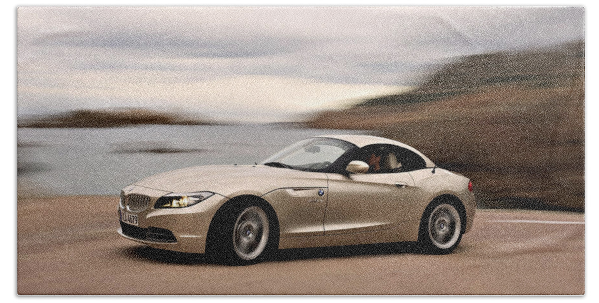 Bmw Bath Towel featuring the photograph BMW #29 by Jackie Russo