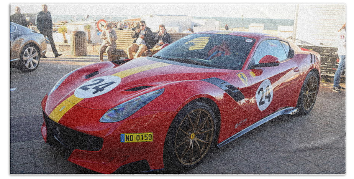 Ferrari Hand Towel featuring the photograph Ferrari F12 TDF #3 by Sportscars OfBelgium