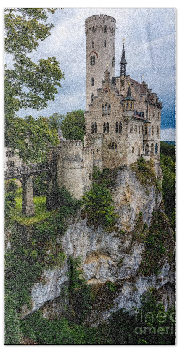 Lichtenstein Castle Hand Towel featuring the photograph Lichtenstein Castle - Baden-Wurttemberg - Germany #3 by Gary Whitton