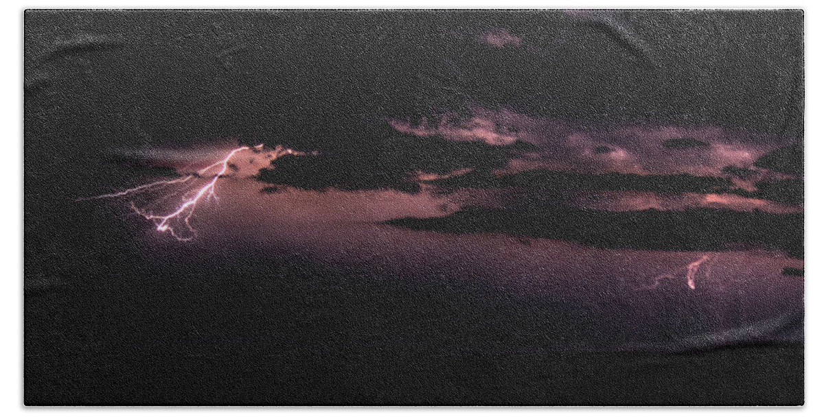 Lightning Hand Towel featuring the photograph Lightning #10 by Mark Jackson
