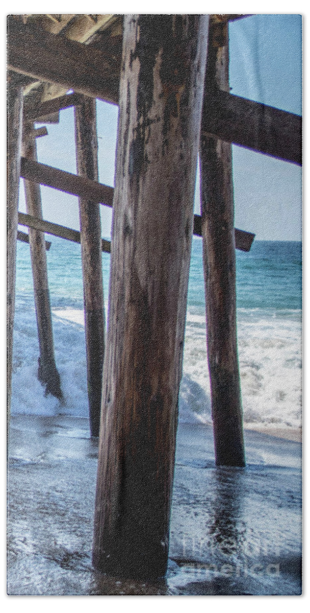 Balboa Pier Bath Towel featuring the photograph 3 Panel Pier Part 3 by Shawn MacMeekin