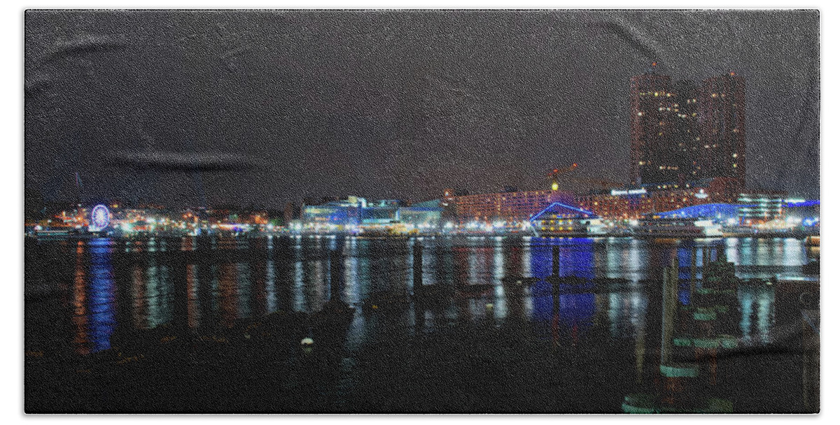 #lightcitybaltimore Bath Towel featuring the photograph The Harbor View #3 by Mark Dodd