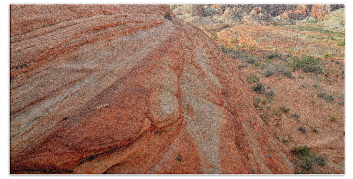 Valley Of Fire Bath Towel featuring the photograph Wave of Color in Valley of Fire #4 by Ray Mathis