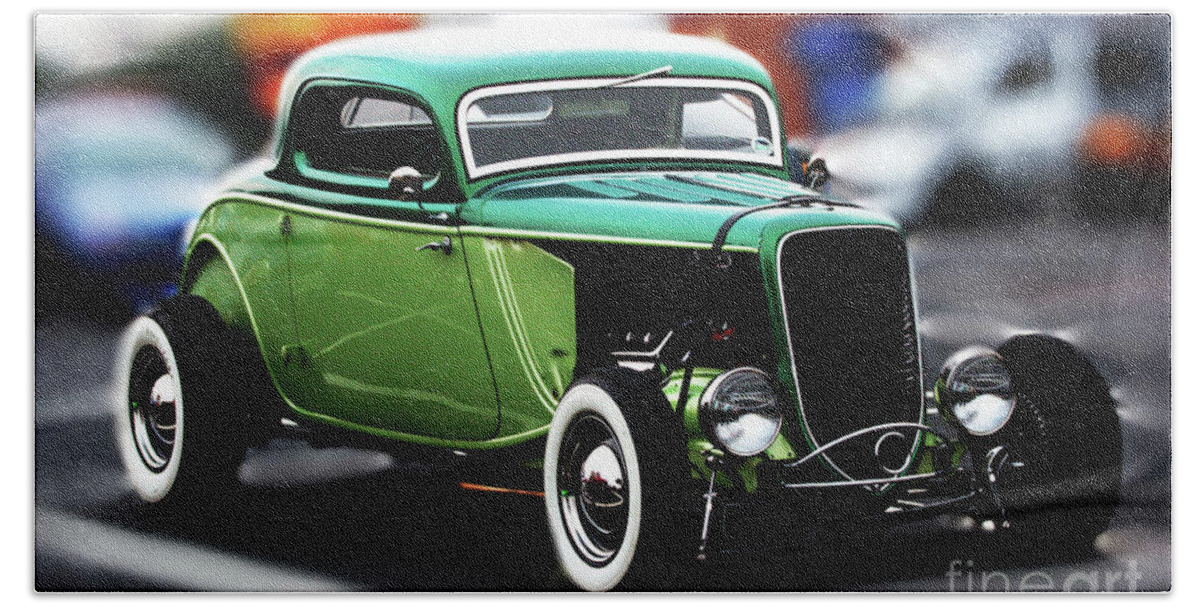 Ford Bath Towel featuring the photograph 3 Window 1933 Ford Coupe by Stephen Melia