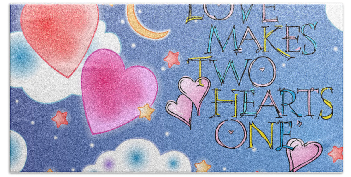 Love Hand Towel featuring the digital art Love #34 by Super Lovely