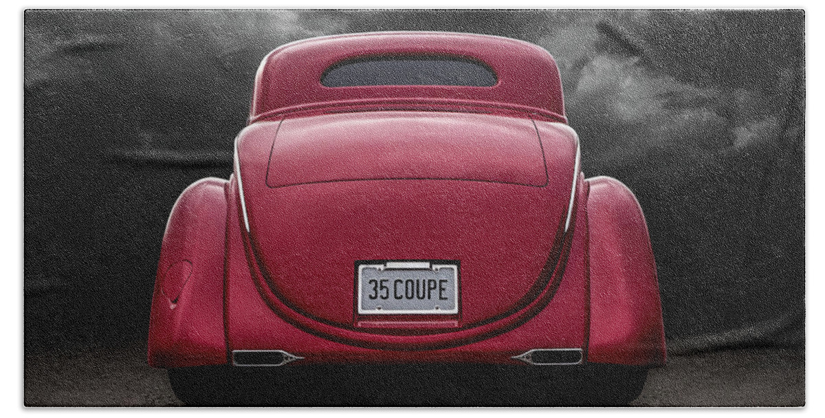 Vintage Hand Towel featuring the digital art 35 Ford Coupe by Douglas Pittman