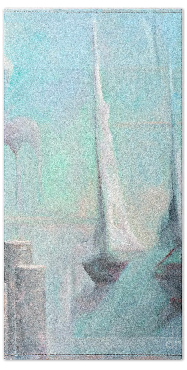  Hand Towel featuring the painting A Morning Memory by James Lanigan Thompson MFA