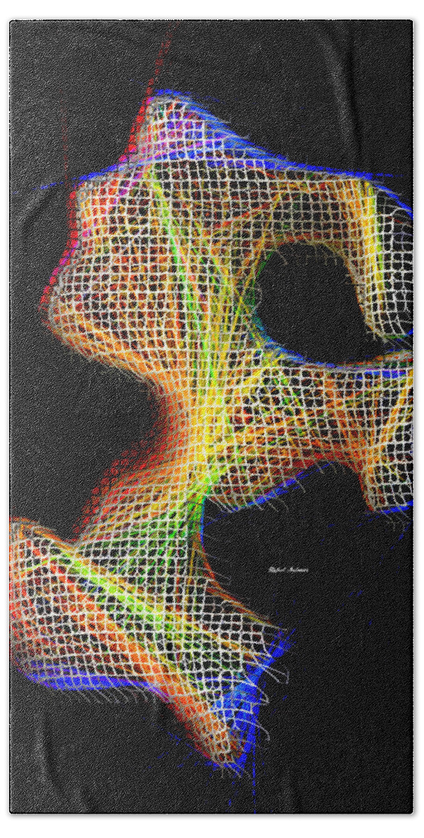 Rafael Salazar Bath Towel featuring the digital art 3D Abstract 711 by Rafael Salazar