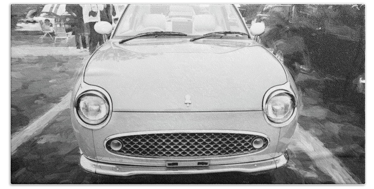 1991 Nissan Figaro Bath Towel featuring the photograph 1991 Nissan Figaro #4 by Rich Franco