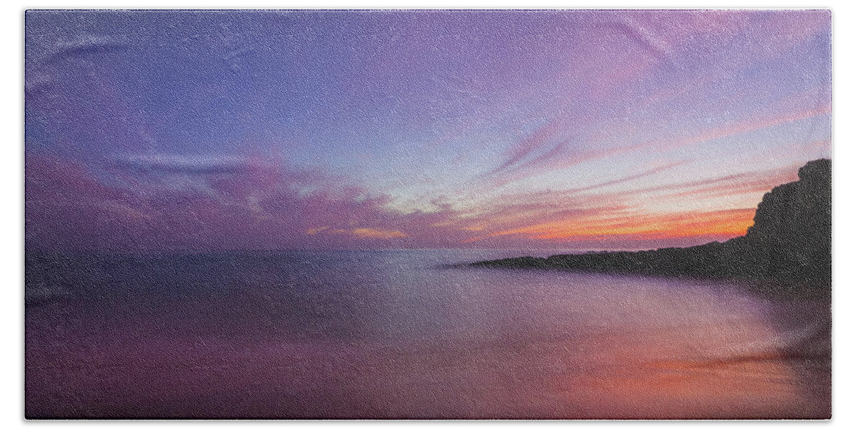 Beach Bath Towel featuring the photograph Diver's Cove Sunset #4 by Andy Konieczny