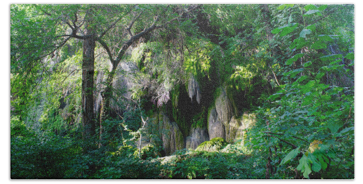 James Smullins Bath Towel featuring the photograph Gormon falls Colorado bend state park. #6 by James Smullins