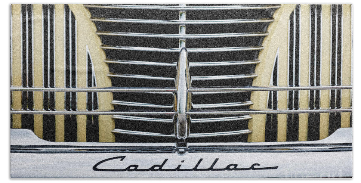 Cadillac Hand Towel featuring the photograph '40 Cadi #40 by Dennis Hedberg