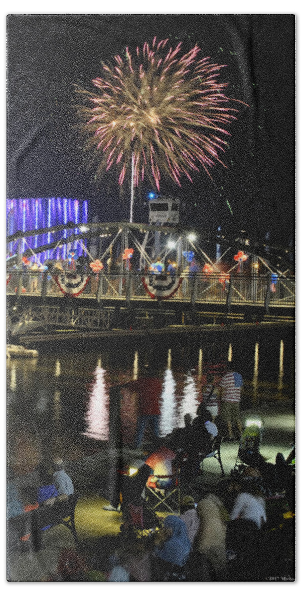 4th Of July Bath Towel featuring the photograph 4th Of July 2017 Canalside Buffalo NY 44 by Michael Frank Jr