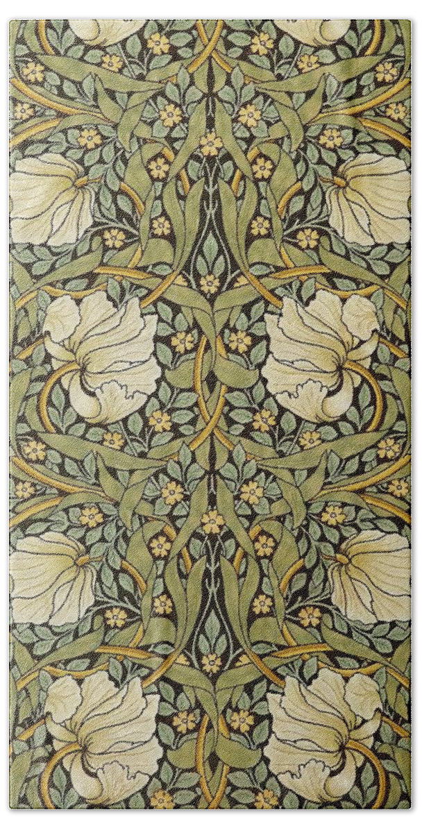 William Morris Hand Towel featuring the painting Pimpernel by William Morris