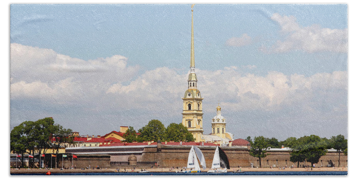 St. Petersburg Bath Towel featuring the photograph St. Petersburg #1 by Masha Batkova