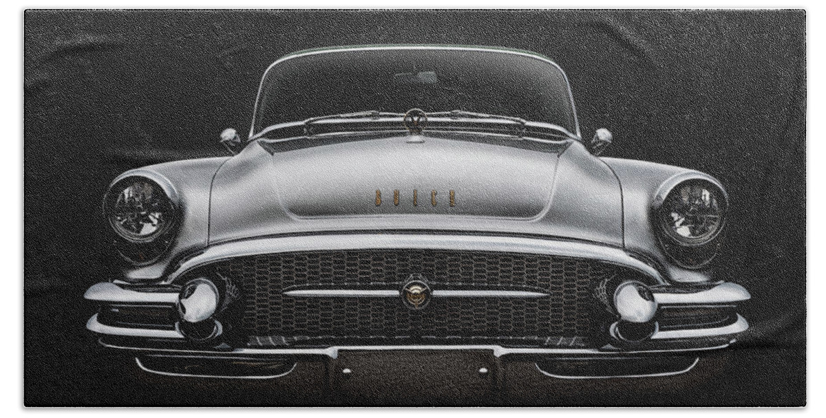 Silver Hand Towel featuring the digital art 55 Buick Super by Douglas Pittman