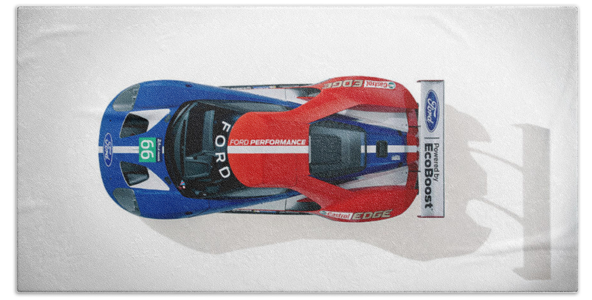 Ford Gt Hand Towel featuring the photograph Ford GT #6 by Jackie Russo
