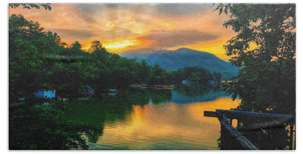 Lake Lure Hand Towel featuring the photograph Lake Lure #6 by Buddy Morrison