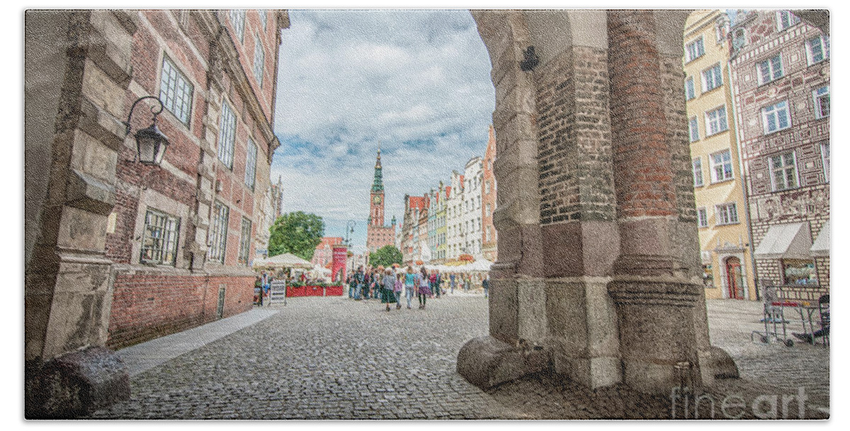 City Bath Towel featuring the photograph Green Gate, Long Market Street, Gdansk, Poland #7 by Mariusz Talarek