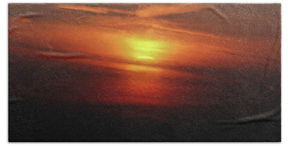 Sunset Hand Towel featuring the photograph 7- Sunset by Joseph Keane