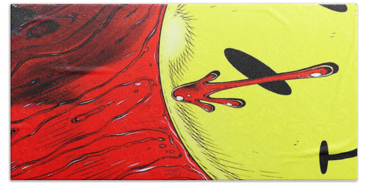 Watchmen Hand Towel featuring the digital art Watchmen #7 by Super Lovely