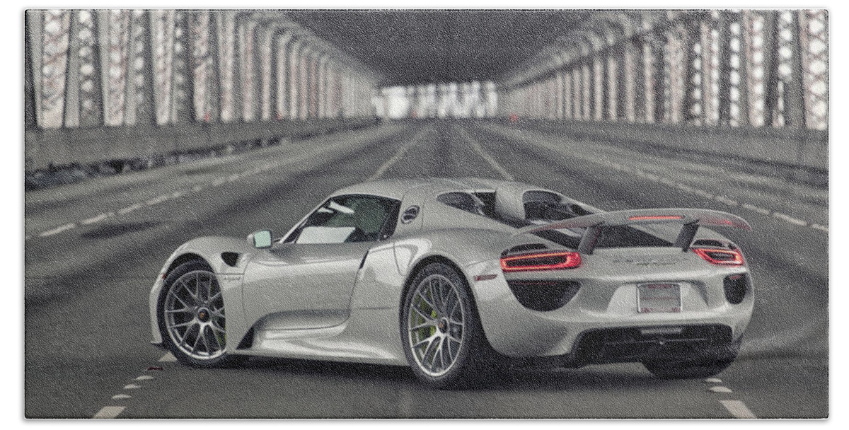 Cars Hand Towel featuring the photograph Porsche 918 Spyder #8 by ItzKirb Photography