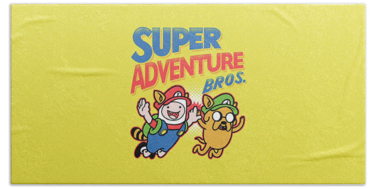 Adventure Time Hand Towel featuring the digital art Adventure Time #9 by Super Lovely