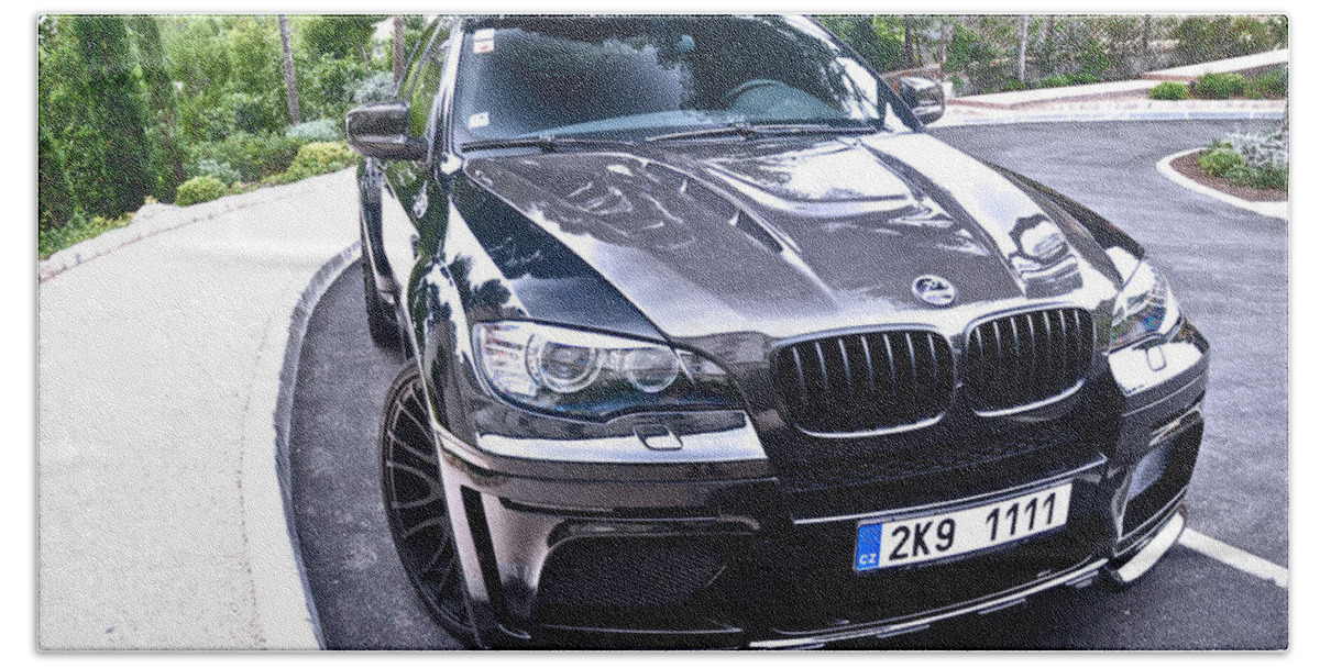 Bmw Bath Towel featuring the photograph BMW #9 by Jackie Russo
