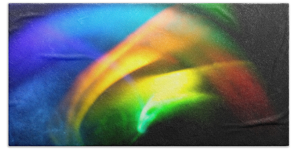 Rainbow Hand Towel featuring the photograph Rainbow Art #10 by Hartmut Knisel
