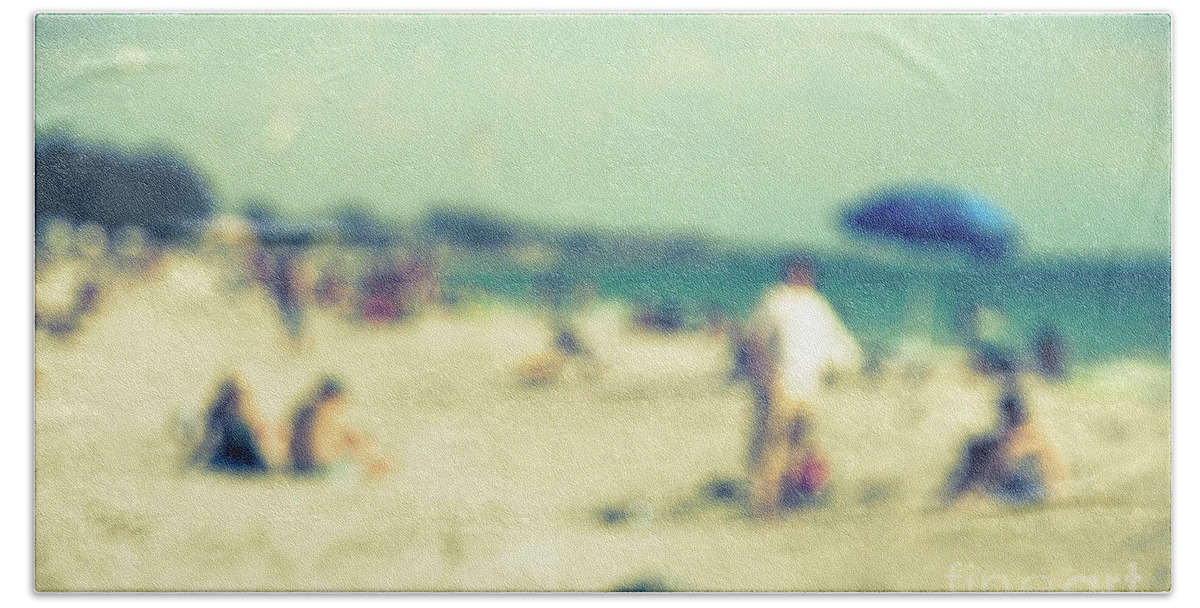 Beach Hand Towel featuring the photograph a day at the beach I by Hannes Cmarits