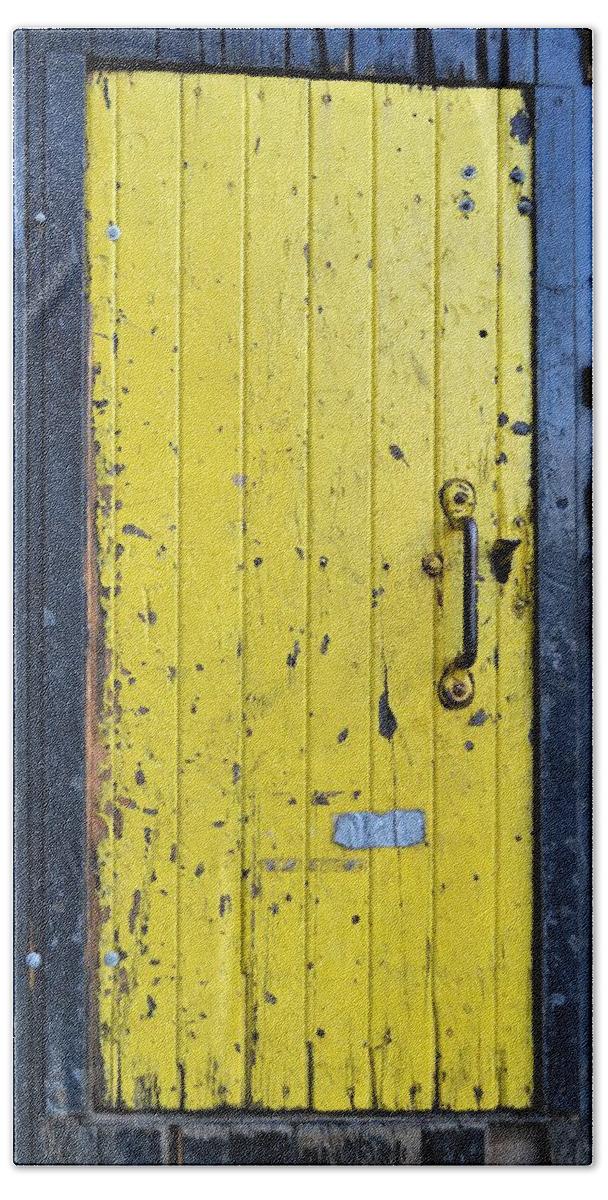 Doorway Hand Towel featuring the photograph A door within a door by Cheryl Hoyle