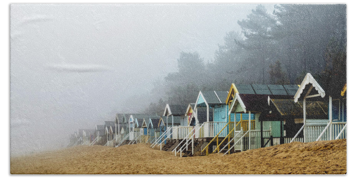Wells Bath Towel featuring the photograph A Foggy Beach by Nick Bywater