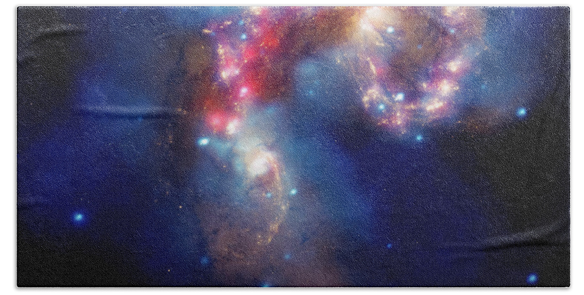 Cosmos Hand Towel featuring the photograph A Galactic Spectacle by Marco Oliveira