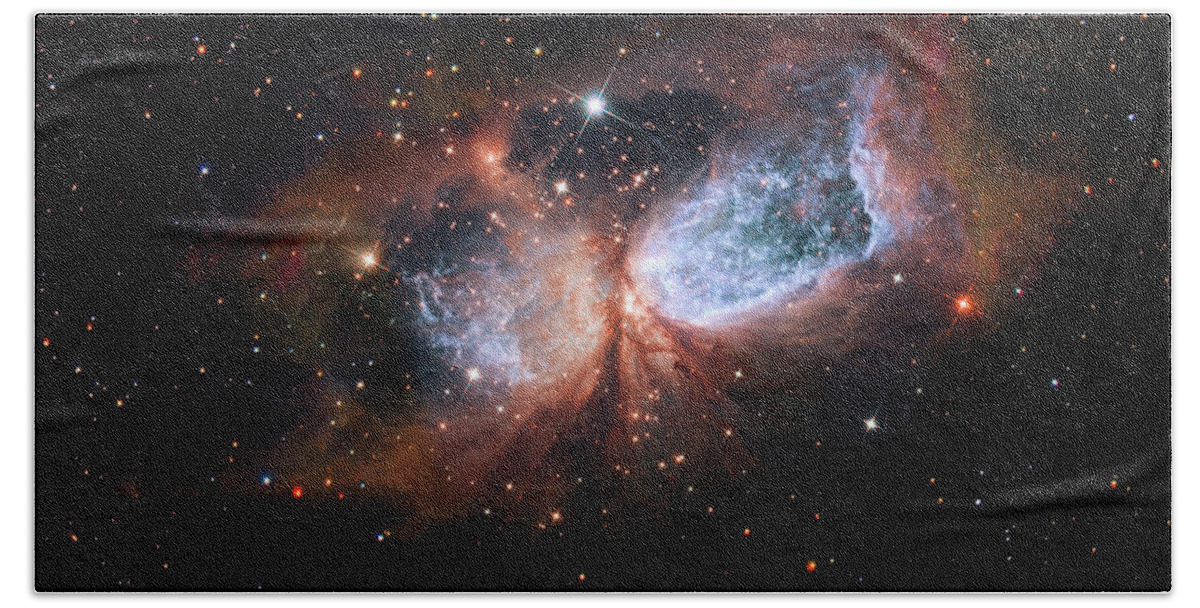 Space Bath Towel featuring the photograph A Composite Image of the Swan by Eric Glaser