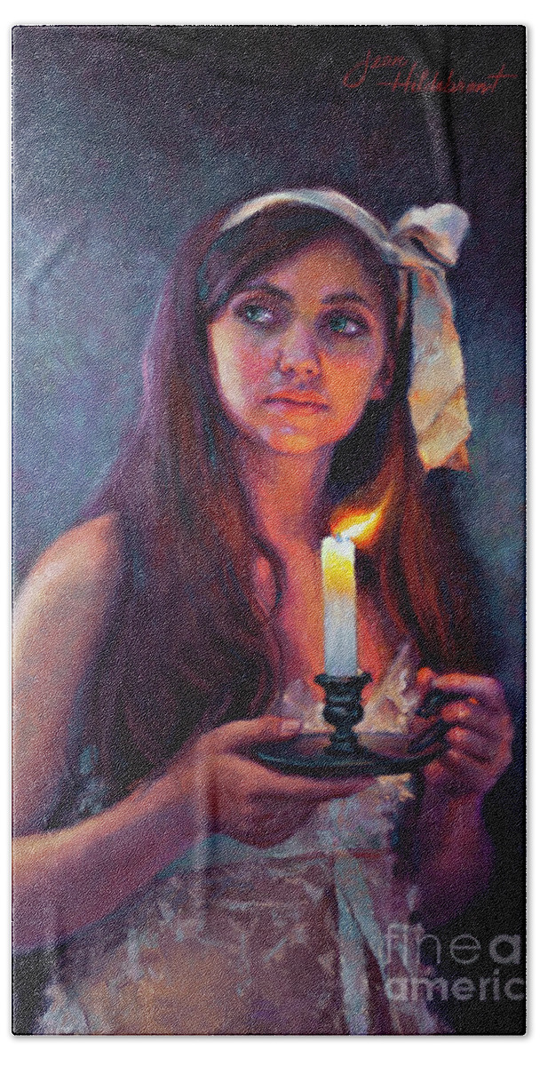 Pastel Hand Towel featuring the painting A Light Unto My Path by Jean Hildebrant