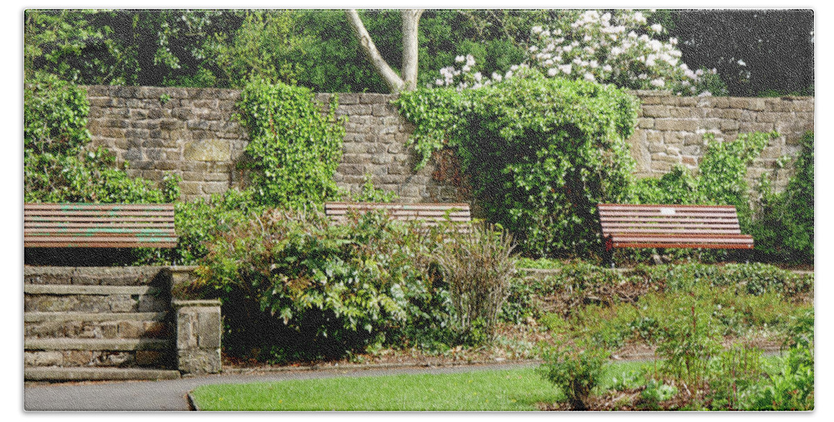 Walled Bath Towel featuring the photograph A Quiet Corner to Contemplate in Colne by Brenda Kean
