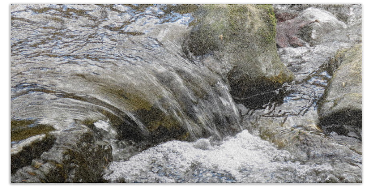 River Hand Towel featuring the photograph A River runs through it by Anita Adams