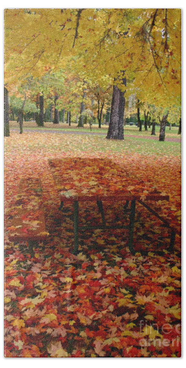 Fall Bath Towel featuring the photograph A Still Fall by Marie Neder